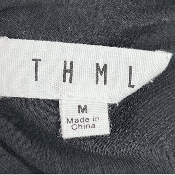 THML Moroccan Embroidered Shift Black Dress‎ M - Picture 7 of 10